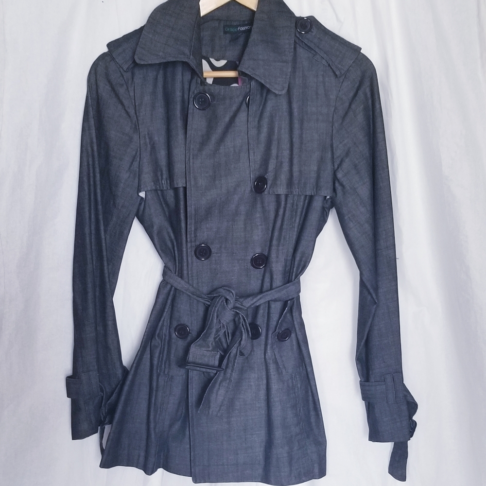 Garcia Fashion Double Breasted Trenchcoat Sz M - Picture 1 of 3